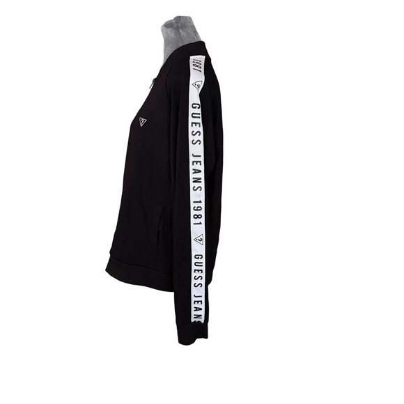 Guess Los Angeles Black Zip Track Jacket With Side Branding 1981 Logo Size L - Picture 3 of 6